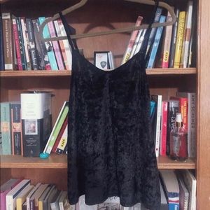 Black Velvet Tank Top